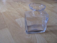 Vase aus Glas Flaschenform Kerzenständer Blumenvase klarglas 13,5 cm hoch