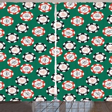 Kasino Rustikale Gardine Chips Pirat