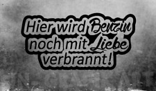 Aufkleber Benzin verbrannt Car Auto Sticker Tuning JDM Decal Umwelt Spruch 