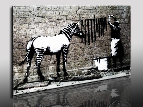 Bild auf leinwand - auf, banksy