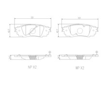 BREMBO Bremsbelagsatz