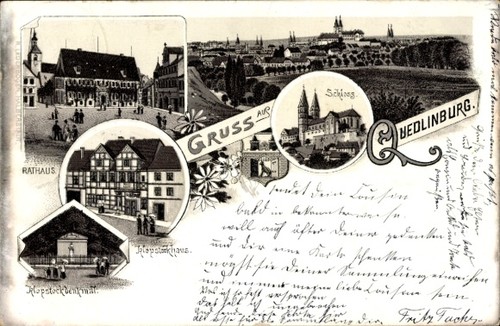 Litho quedlinburg harz - im,