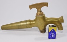 alter MESSING ZAPFHAHN massiv schwer Bier Bar Fest Tonne Fass Vintage Deko Alk.