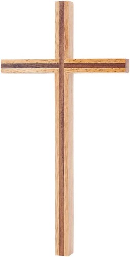 Holz wandkreuz 5x13 cm - holz, 25.5x13