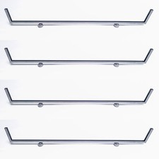 10x Werbeaufsteller Schildhalter Plakathalter 65x10cm Metall Magnet grau