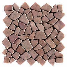 1 Mosaikfliesen Matte Marmor Toskana Rot M-002 Fliesen Lager Stein-mosaik Herne