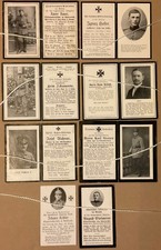 Soldaten-Sterbebild, Konvolut 8x „Schlacht bei/ um VERDUN“, 1916, FRA