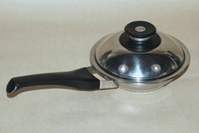 AMC Sauteuse 16 cm 0,7 L Edelstahl Stieltopf Kasserolle Topf Pfanne + Deckel
