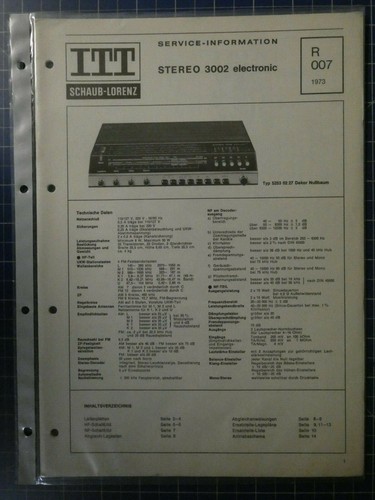 Graetz service stereo 3002 - graetz,