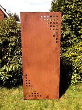 Edelrost Garten Sichtschutz Wand Rost Sichtschutzwand Metall 150*62 cm