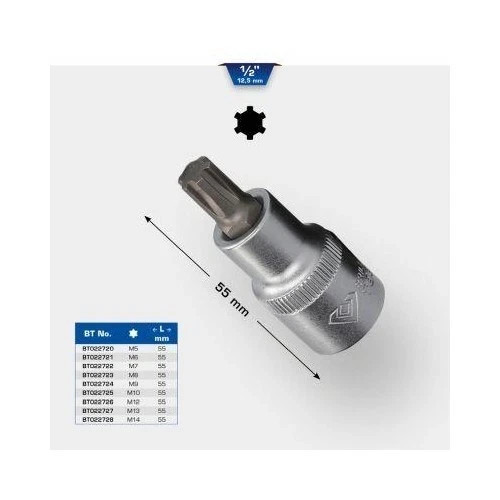 Zoll ribe bit stecknuss - 1/2, ribe-bit-stecknuss