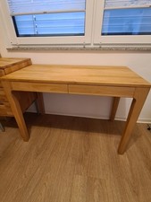 Schreibtisch Bürotisch Tisch - 110x55 mm - Kernbuche massiv Plus Container 