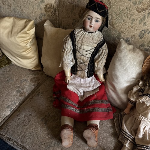 Antike porzellankopf puppe - puppe, um