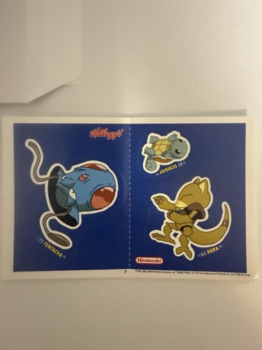 Pokemon sticker kelloggs 1999 - sticker,