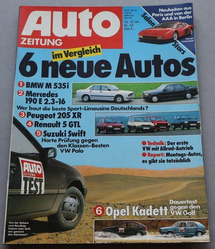 Auto zeitung 1984 golf - auto,