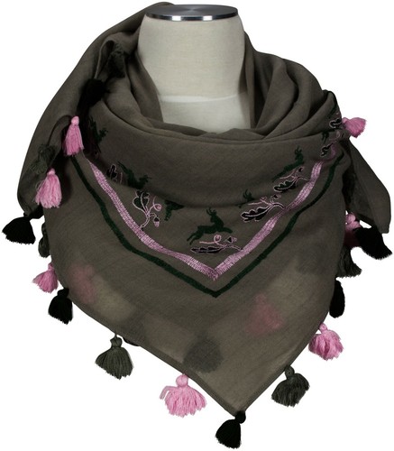 Trachtentuch taupe rosa 100 - rosa, 100%