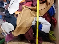 1kg Probierpaket Bastelleder Lederreste DIN A5- A4 bunt farbig Leder basteln