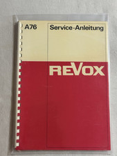 Original REVOX A76 SERVICE ANLEITUNG MANUAL ORIGINAL NO COPY
