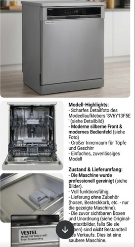 Vestel geschirrspüler - vestel,