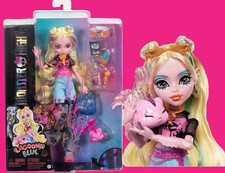MONSTER HIGH Lagoona Blue Puppe in Mesh-T-Shirt + Cargohose + Haustier Neptuna 