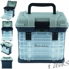 DELTA FISHING Top Angel Koffer Mit 4 x Tackle Box Angel Kasten Angelbox Kva