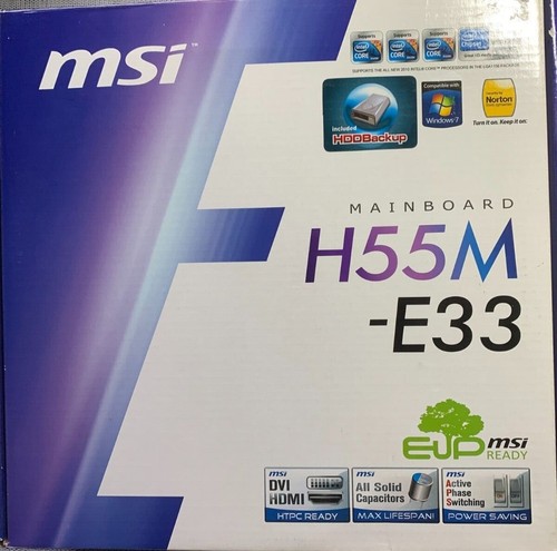 Msi mainboard h55m e33 - mainboard, h55m-e33