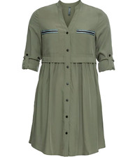 Damen Kleid Hemdblusenkleid