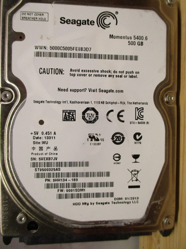 500 seagate st9500325as - 500, gb