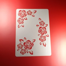 A4 Schablone Rosen Blätter