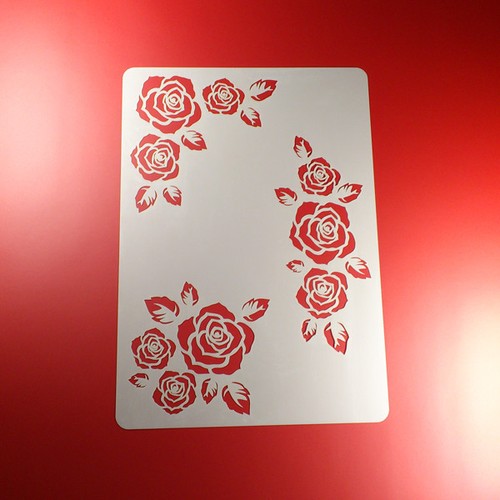 Schablone rosen blätter - schablone,