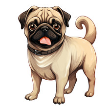 2X Pug Car Decal Dogs Sticker
