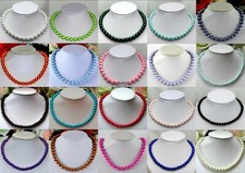 Glaswachs-Perlen-Kette ca.45,50,55,60 cm L.Neu Glänzend P.Ø 6,8,10,12 mm 1 Stück