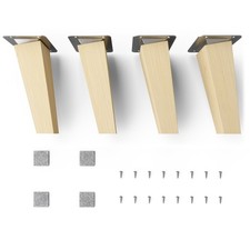 4x sossai® Eckige Holzfüße