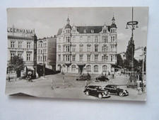 AK Stralsund Tribseer Damm Am Bahnhof Dreirad Auto Goliath Taxi Straßenbahn 1957