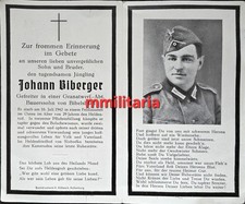 Sterbebild WWII Gefreiter Landshut 8. Komp. Inf. Regt. 488 Granatwerfer Slobodka