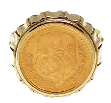 Münzring 14 Karat 585 Gold +