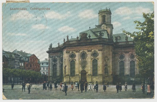 Saarbrücken ludwigskirche - ak,