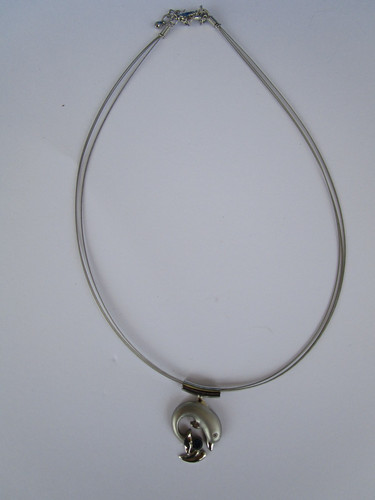 Seil halskette silberfarben - seil,