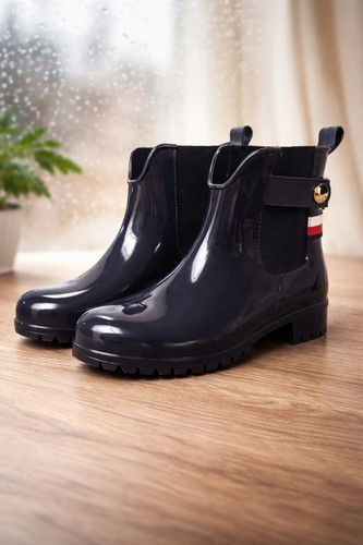 Stylische gummi halbstiefel - stylische, gummi-halbstiefel