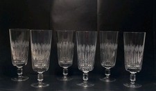 6 geschliffene Sektgläser