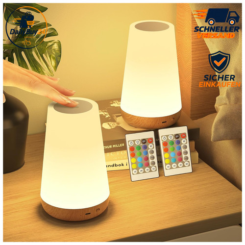 Nachttischlampe led 2er set - nachttischlampe,