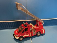 Feuerwehr Bruder Leiterwagen mit Spritze (mit Wasser befüllbar)