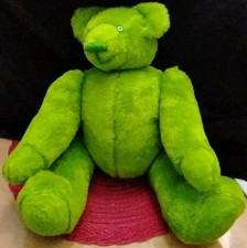 Unikat Teddybär Plüsch Grün