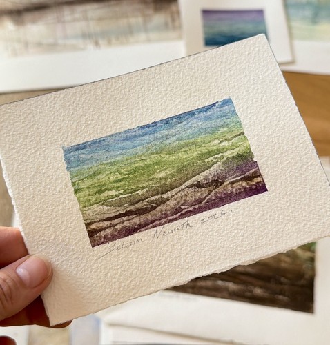 Original miniatur aquarell - miniatur,