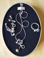 FOSSIL, Schmuck Damen - 3-er-Set (Kette, Ohrringe, Ring), Silber 925