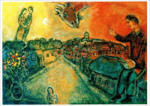 Kunstkarte marc chagall der - kunstkarte, "der