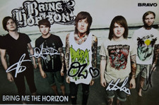BRAVO - Bring Me The Horizon - Druck Autogramm - ca. 7 x 10 cm - Mini Fan Card
