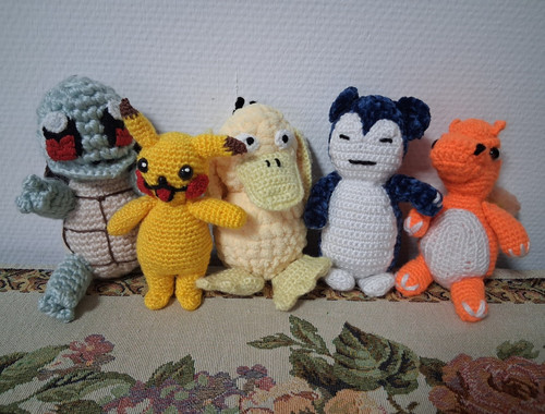 Amigurumi pokémon set - amigurumi, 5er