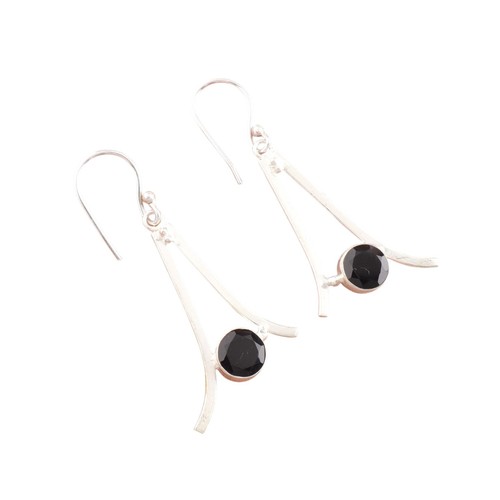 Sterling silber schwarz onyx - silber,