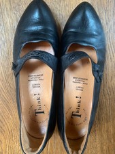 Think schwarze Leder-Pumps Gr